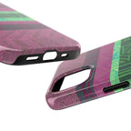 Fractyl Glossy Protective iPhone 18 Pro Max Case – Geometric Teal Shockproof Design