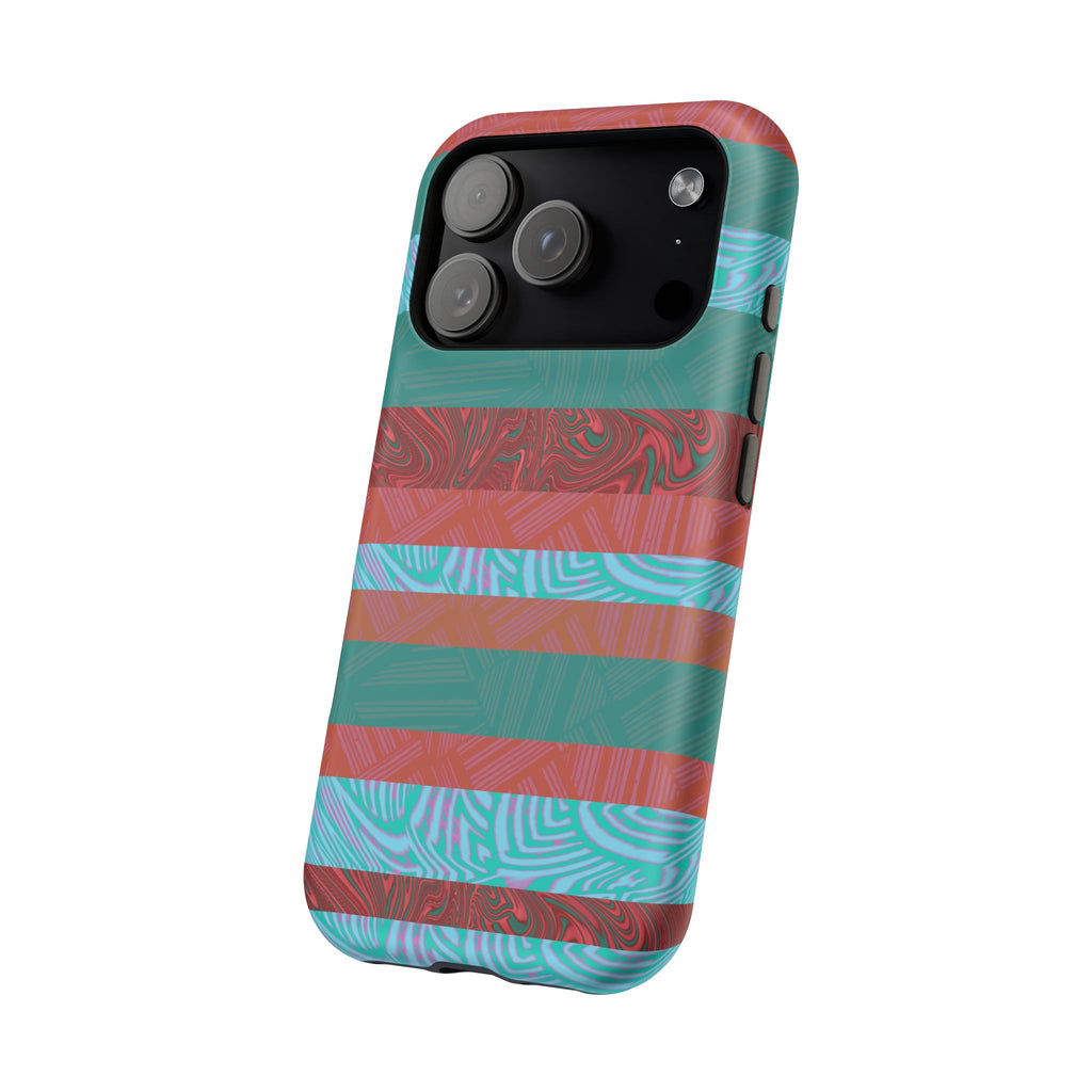 Fractyl MagSafe Compatible iPhone 18 Pro Max Case, Teal Coral Impact-Resistant Magnetic Cover