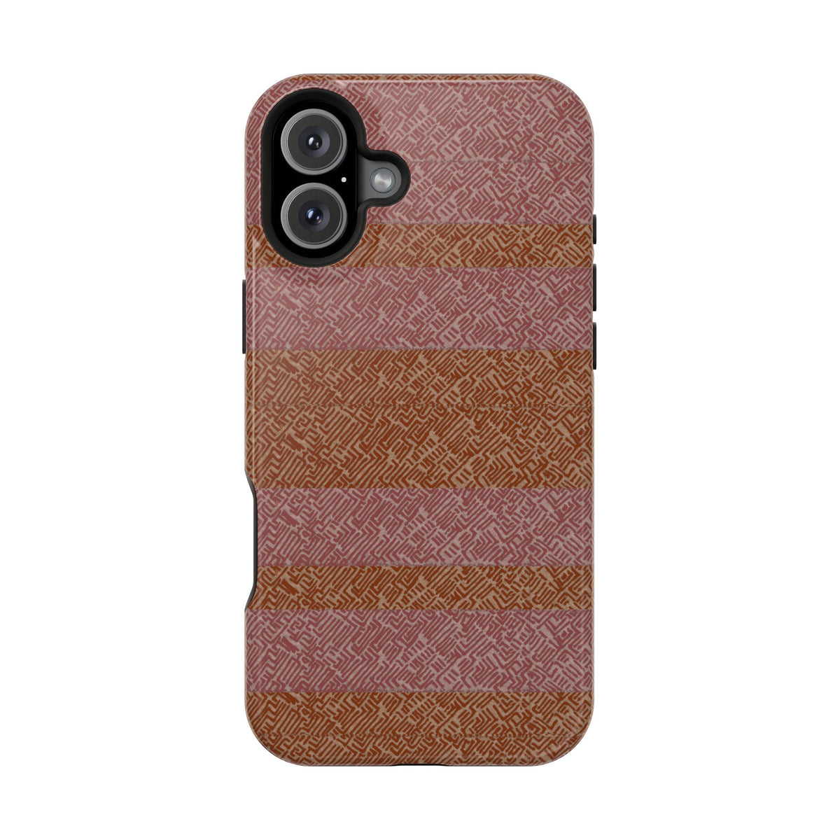 Striped Leather-Texture Magnetic Phone Case — Impact-Resistant iPhone Cover, camera protection wireless charging iphone 18 pro max case