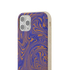 Biodegradable Marble Swirl Phone Case — Purple & Orange Eco-Friendly Protective Cover with a smooth matte finish; protective biodegradable case _CASETiFY5 alternative.