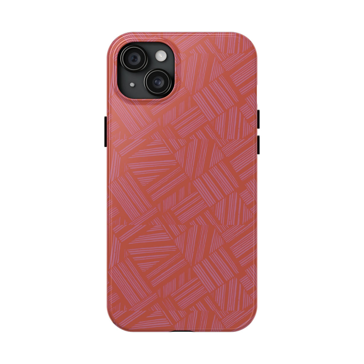 Tough Phone Case — Geometric Coral Pattern Protective Cover, shockproof iphone 18 pro case with slim protective profile