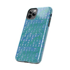 Tough Phone Case — Blue-Green Geometric Watercolor Pattern, shockproof iphone 17 pro case geometric teal print
