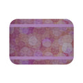 Pastel Geometric Bath Mat — Lavender Pink Bokeh Floor Rug, featuring a beautifully soft watercolor pattern in mauve and rose tones, serving as an anti-slip floor mat. This boho bath mat combines the geometric flower of life design, making it a luxury bath mat perfect for a relaxing bathroom. Ideal as a gift for her, this girly bathroom rug brings a touch of elegance to any spa bathroom decor.