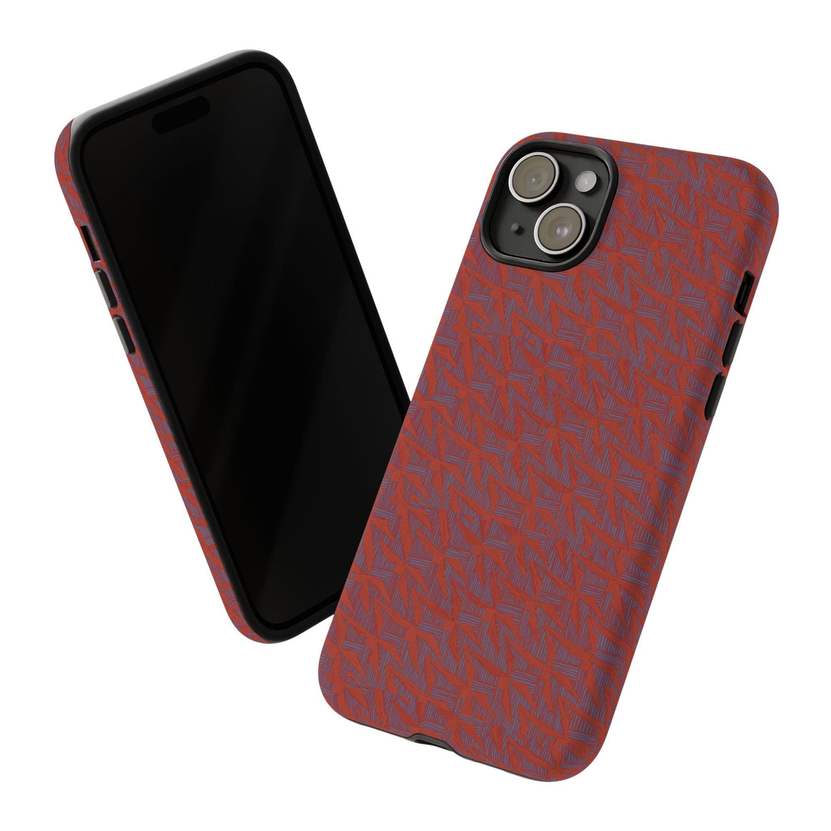 Wireless Charging iPhone 17 ProMax Case – Rugged Red Pebble Texture Shockproof Cover