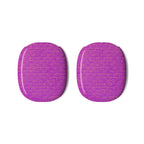 AirPods Max Protective Ear Cup Covers - Textured Purple Polycarbonate Snap-On Shells displayed as a matching pair, featuring lightweight protective AirPods Max 2 ear cup covers with a vivid geometric pattern.