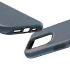 Impact Resistant iPhone 17 Case, Teal Geometric MagSafe Dual-Layer Protection