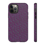 Purple Geometric Tough Phone Case — Protective Slim Phone Cover, back and side view for secure phone protection, shockproof iphone 17 pro cover