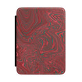 Marbled Red Kindle Case - Protective E-Reader Cover with Swirl Design showcasing a vibrant red and teal e-reader case, ideal for stylish protection.
