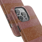 Striped Leather-Texture Magnetic Phone Case — Impact-Resistant iPhone Cover, exploded protective wireless charging iphone 18 pro max case