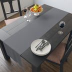 Solid Gray Table Runner — Cotton-Poly Dining Accent