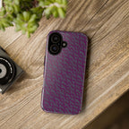 Shockproof Iphone 17 Pro Cover, Purple Geometric Dual-Layer TPU Case, UV-Protected