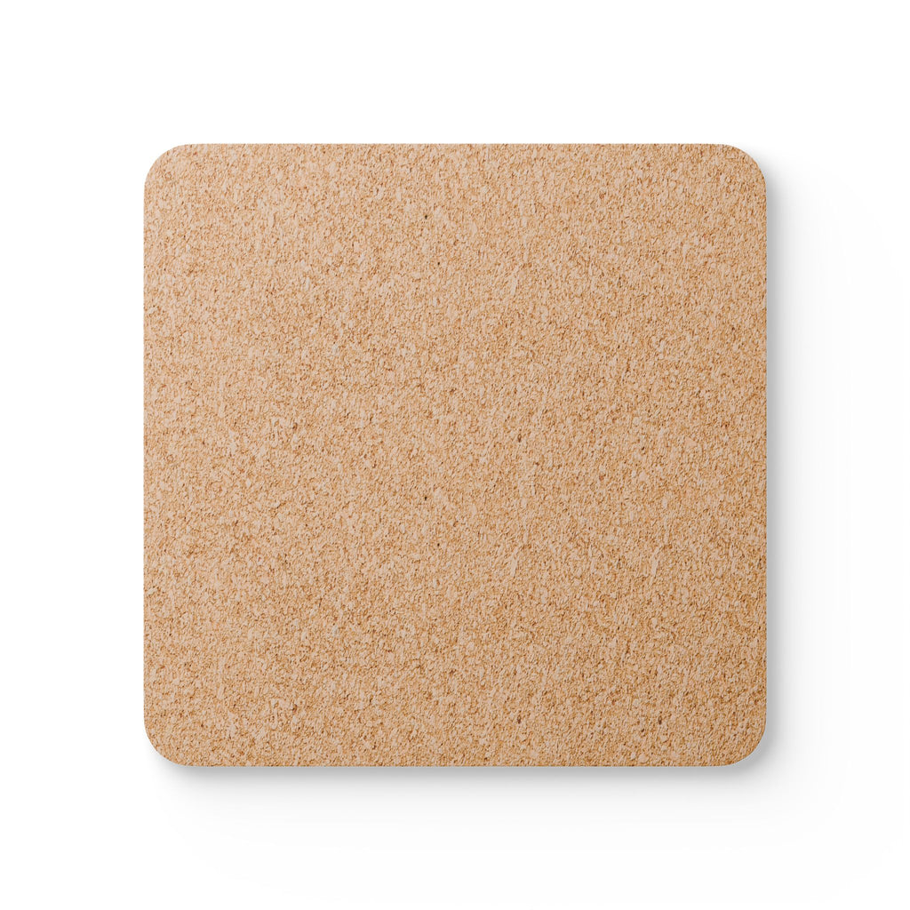 Abstract Red Chevron Coaster Set (4) — Modern Geometric Cork-Back Drink Coasters