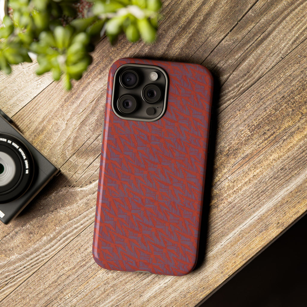 Wireless Charging iPhone 17 ProMax Case – Rugged Red Pebble Texture Shockproof Cover