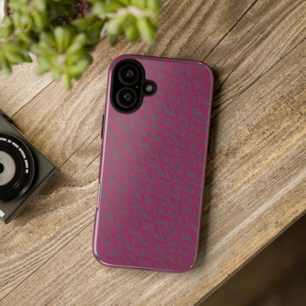 Pink Textured Wireless Charging Case | Premium Slim Dual-Layer Protective iPhone Cover