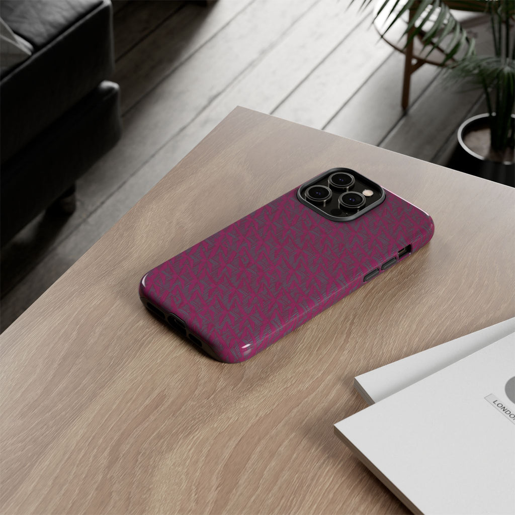 Pink Textured Wireless Charging Case | Premium Slim Dual-Layer Protective iPhone Cover
