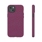 Pink Textured Tough Phone Case — Protective Slim iPhone Cover, durable wireless charging case