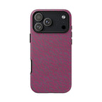 Pink Textured Tough Phone Case — Protective Slim iPhone Cover, durable wireless charging case