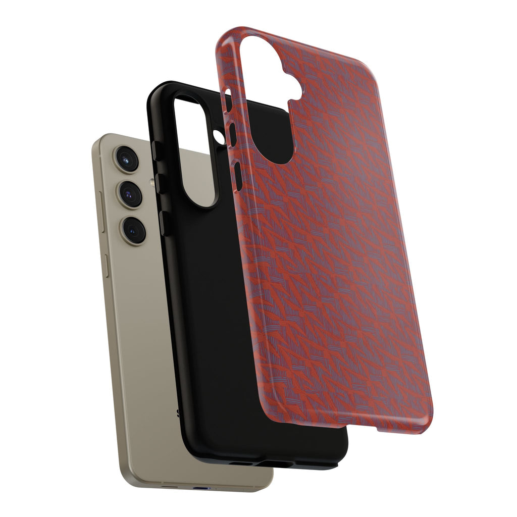 Wireless Charging iPhone 17 ProMax Case – Rugged Red Pebble Texture Shockproof Cover