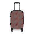 Red Geometric Pattern Carry-On Suitcase — Modern Travel Luggage