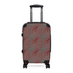 Red Geometric Pattern Carry-On Suitcase — Modern Travel Luggage