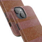 Striped Leather-Texture Magnetic Phone Case — Impact-Resistant iPhone Cover, magnetic charging ring wireless charging iphone 18 pro max case