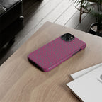 Pink Textured Wireless Charging Case | Premium Slim Dual-Layer Protective iPhone Cover