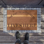 Welcome Finally Home Doormat — Rustic Coir Entry Mat