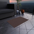 Outdoor Rug - Modern Striped & Solid Patio Mat for Porch, Deck, Entryway