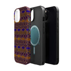 Phone Case — Geometric Tribal Pattern Magnetic Impact-Resistant Case, Fractyl impact resistant iphone 16 pro case with durable full-wrap geometric decoration.