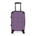 Purple Houndstooth Carry-On Suitcase — Retro Pattern Luggage for Travel