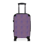 Purple Houndstooth Carry-On Suitcase — Retro Pattern Luggage for Travel