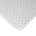 Red Abstract Stripes Bath Mat — Warm Textured Bathroom Rug