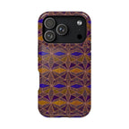 Phone Case — Geometric Tribal Pattern Magnetic Impact-Resistant Case, Fractyl impact resistant iphone 16 pro case featuring full-wrap high-resolution pattern coverage.