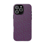 Purple Geometric Tough Phone Case — Protective Slim Phone Cover, side and camera protection view, shockproof iphone 17 pro cover