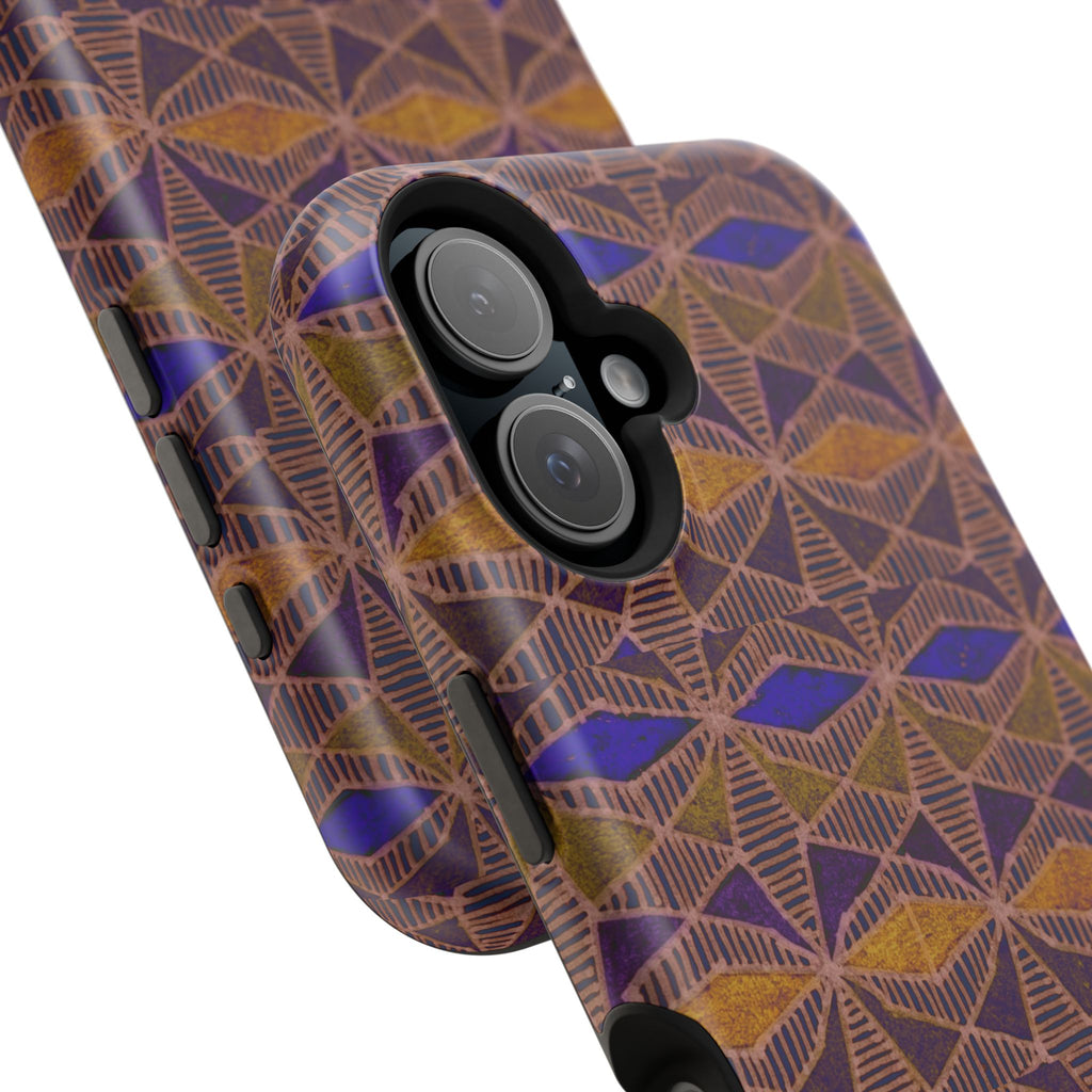 Fractyl Impact Resistant Iphone 16 Pro Case - Geometric Tribal Magnetic MagSafe Cover