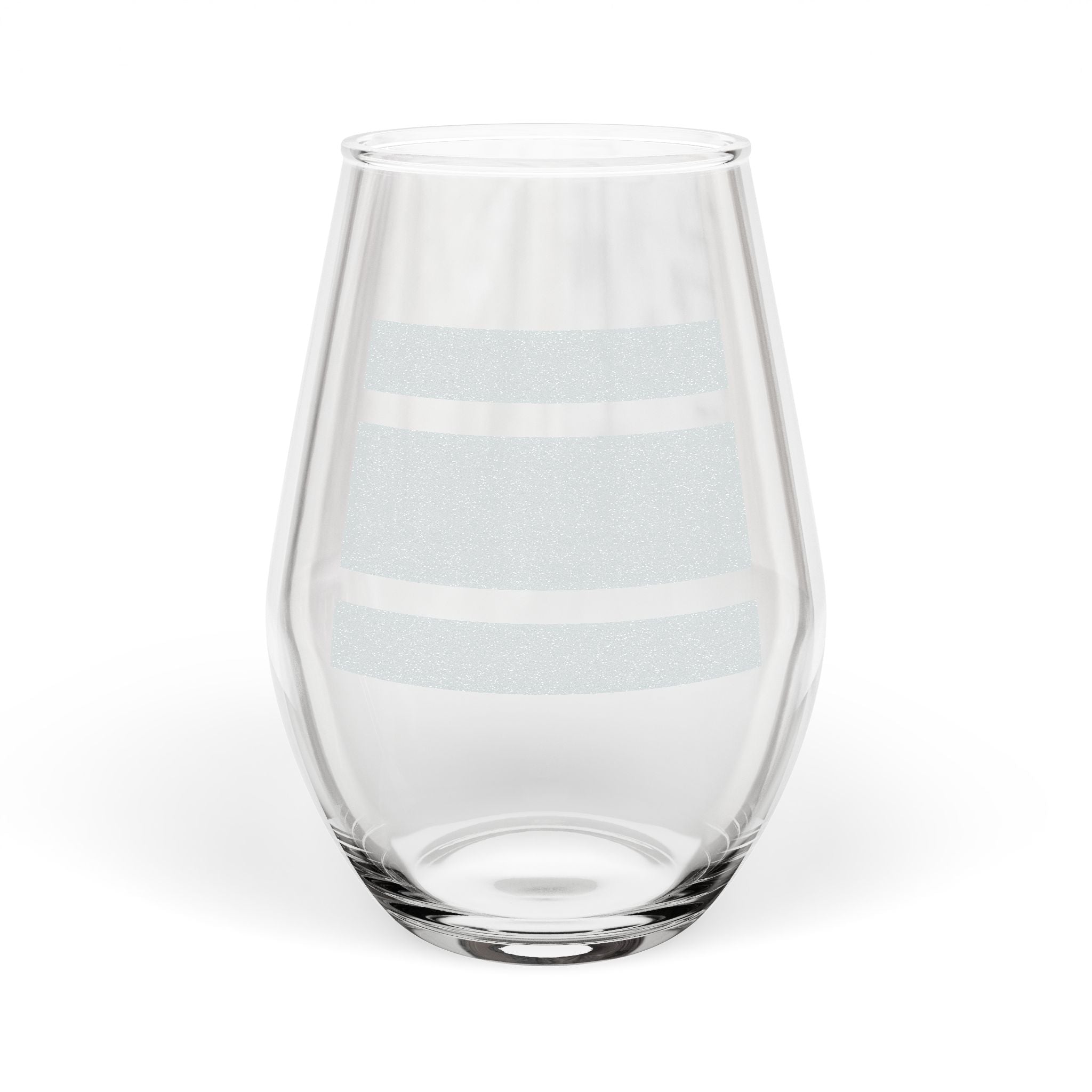 Glitter Stripe Stemless Wine Glass — 11.5oz Engraved