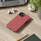 Tough Phone Case — Geometric Coral Pattern Protective Cover, shockproof iphone 18 pro case with protected charging port openings