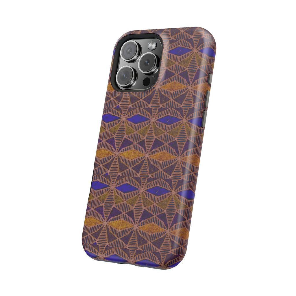 Fractyl Impact Resistant Iphone 16 Pro Case - Geometric Tribal Magnetic MagSafe Cover