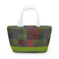 Patchwork Plaid Lunch Bag — Insulated Retro Green & Red Tote, perfect for back to school and eco-friendly lunch options. This insulated lunch bag features a vibrant checker pattern, making it an ideal everyday lunch or picnic tote. A great gift for coworkers, this small cooler bag is designed for school lunches and work lunches alike, combining style with functionality.