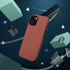 Protective iPhone 18 Pro Max Case With Terracotta Geometric MagSafe Impact Resistance