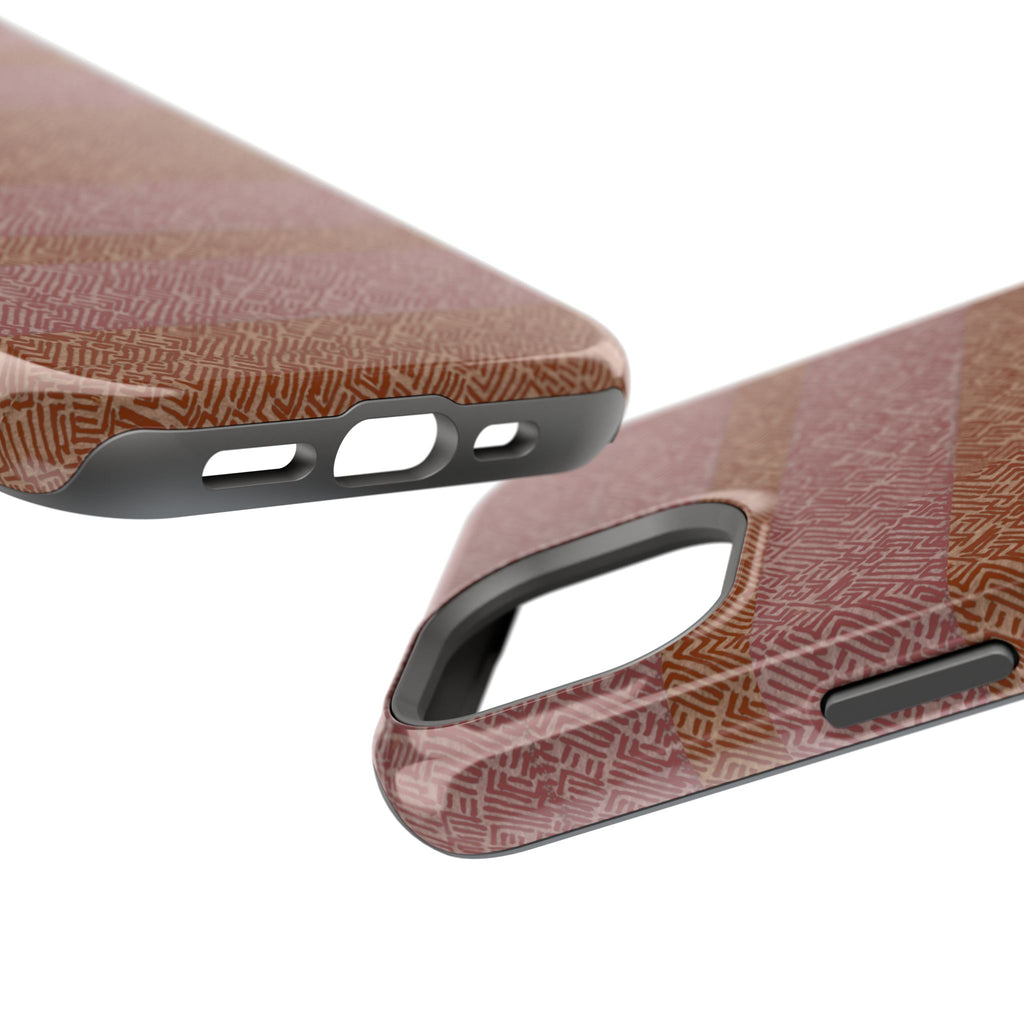 Striped Leather-Texture Magnetic Phone Case — Impact-Resistant iPhone Cover, shockproof wireless charging iphone 18 pro max case