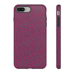 Pink Textured Tough Phone Case — Protective Slim iPhone Cover, durable wireless charging case