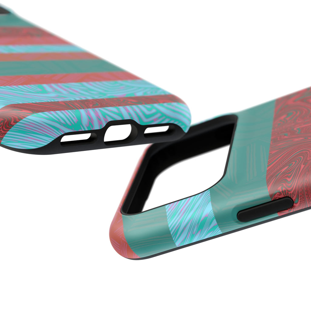 Fractyl MagSafe Compatible iPhone 18 Pro Max Case, Teal Coral Impact-Resistant Magnetic Cover