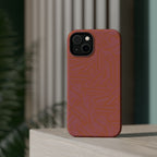 Protective iPhone 18 Pro Max Case With Terracotta Geometric MagSafe Impact Resistance