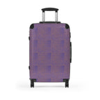 Purple Houndstooth Carry-On Suitcase — Retro Pattern Luggage for Travel