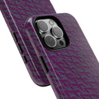 Shockproof Iphone 17 Pro Cover, Purple Geometric Dual-Layer TPU Case, UV-Protected