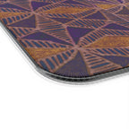 LED Wireless Charging Gaming Mouse Pad — Geometric Amber RGB Desk Mat