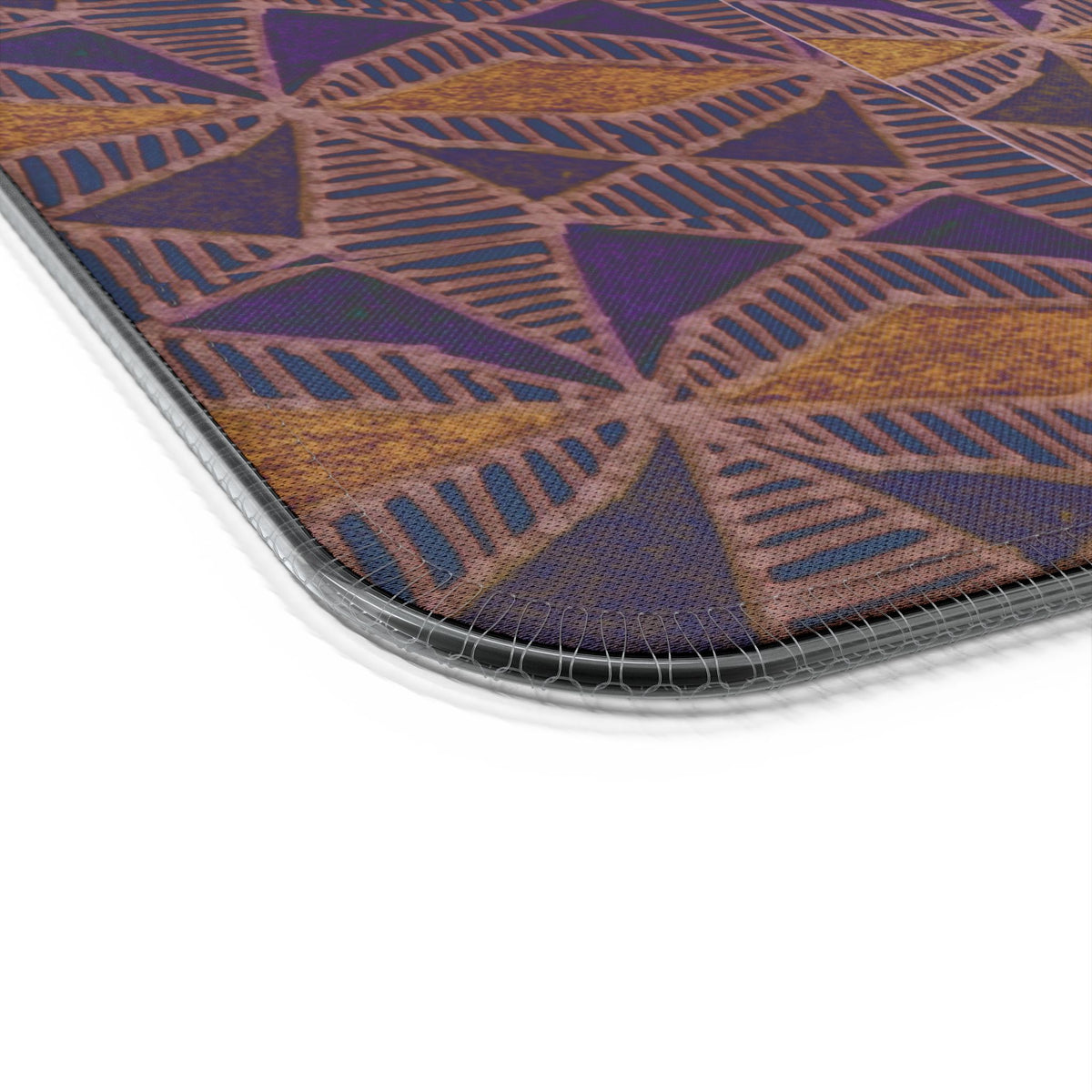 LED Wireless Charging Gaming Mouse Pad — Geometric Amber RGB Desk Mat