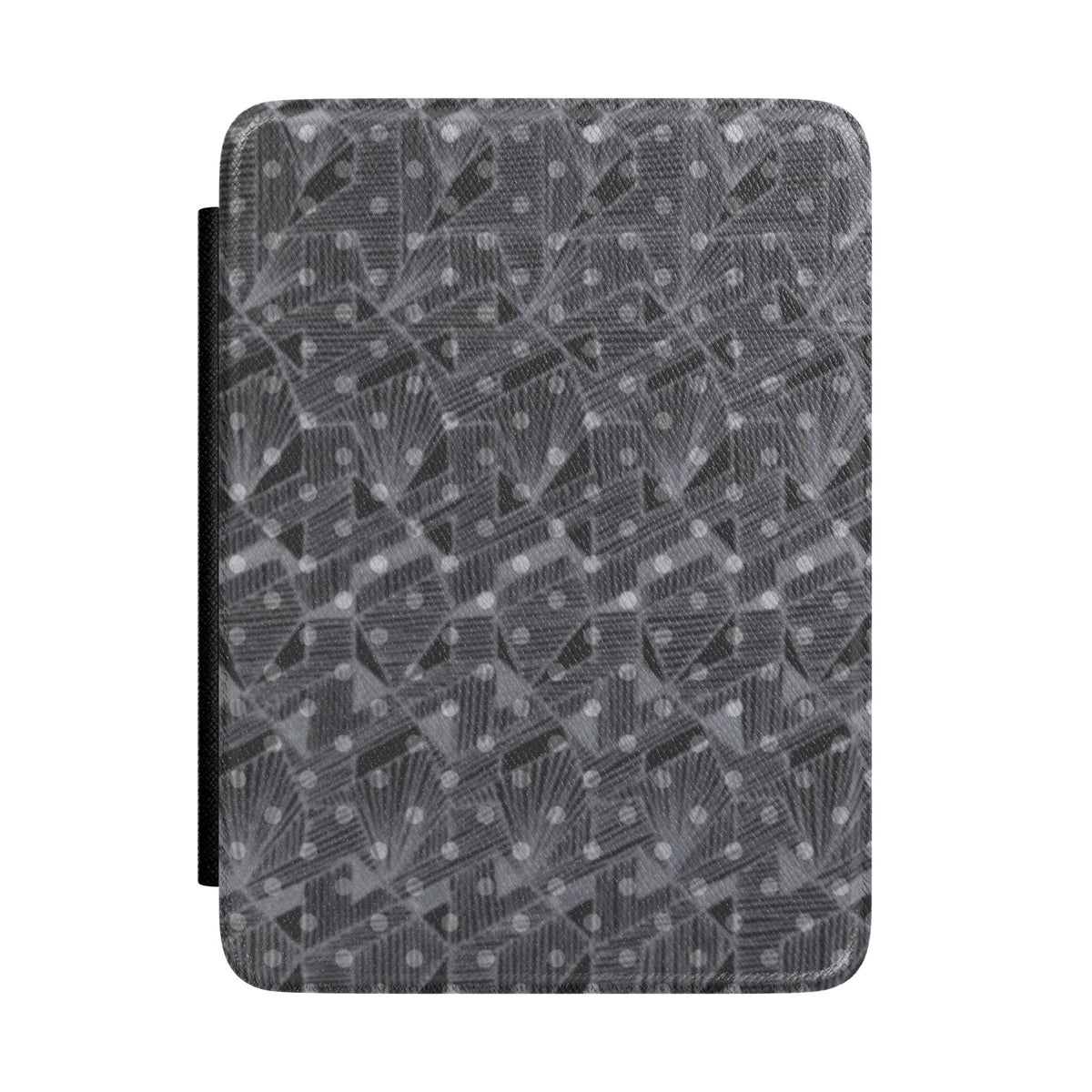 Gray Geometric Kindle Case — Modern Pattern E-Reader Cover featuring a sophisticated geometric design that reflects light subtly. Ideal Kindle case cover for style-conscious readers.
