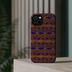Phone Case — Geometric Tribal Pattern Magnetic Impact-Resistant Case, Fractyl impact resistant iphone 16 pro case displaying a vivid hand-crafted geometric aesthetic.